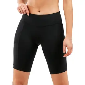 2XU Run Dash Mid Rise Compression Womens Short Running Tights - Black