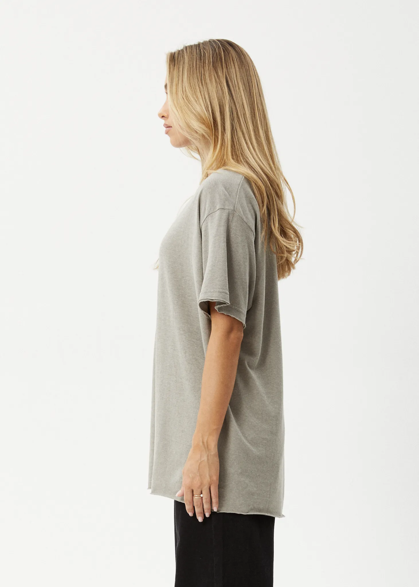 AFENDS Womens Slay - Oversized Tee - Olive