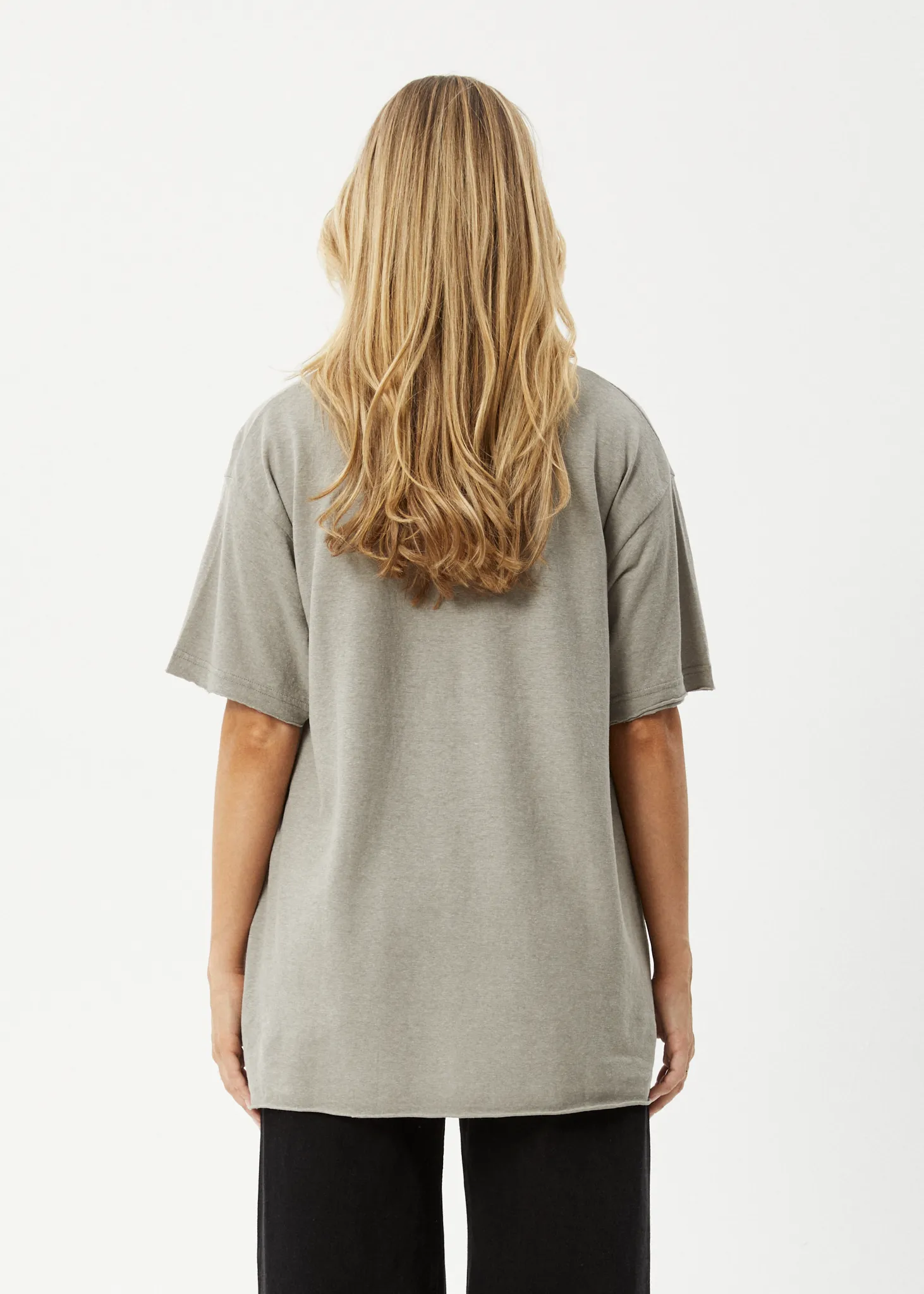 AFENDS Womens Slay - Oversized Tee - Olive