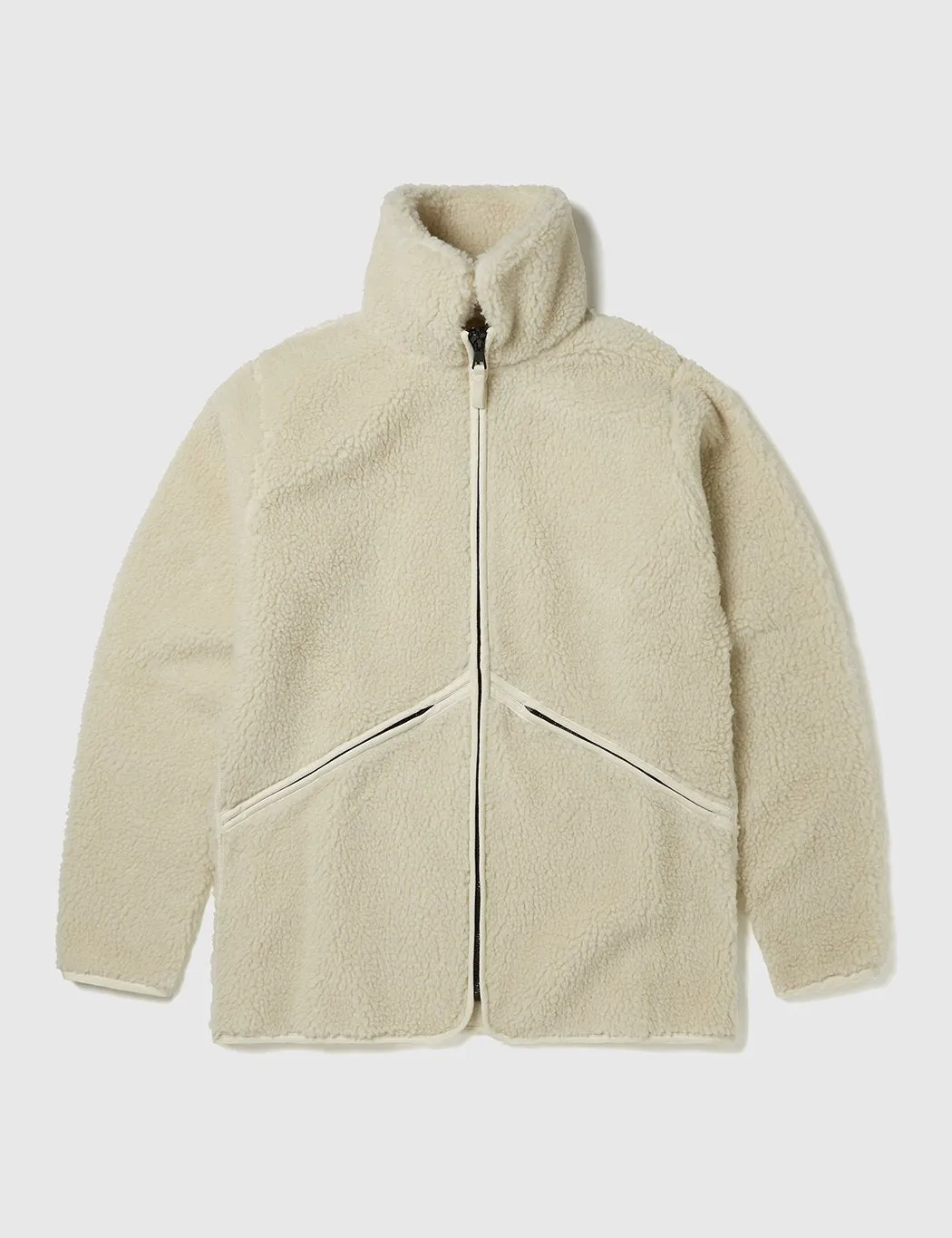 Albam Fleece Zip Jacket - Ecru