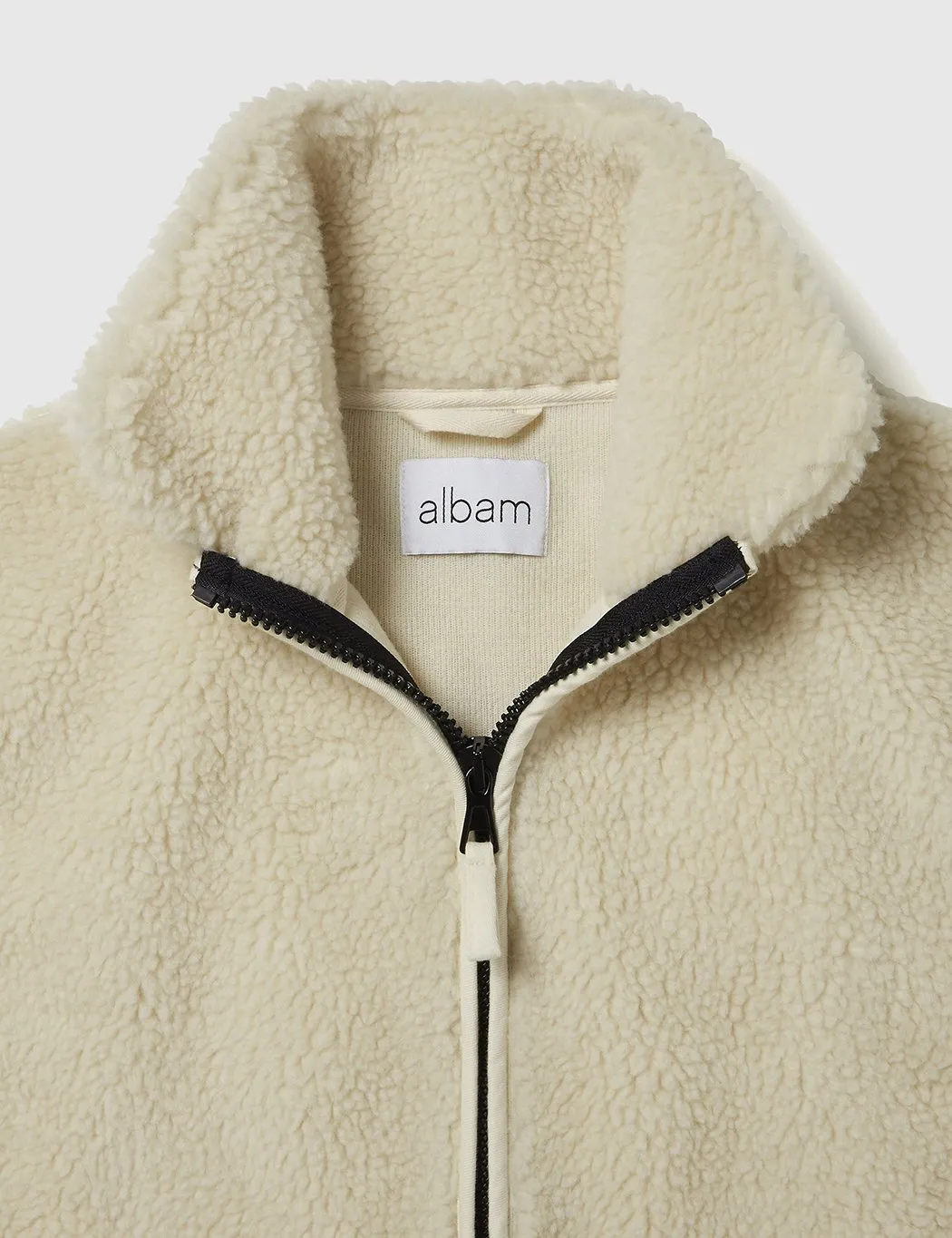 Albam Fleece Zip Jacket - Ecru