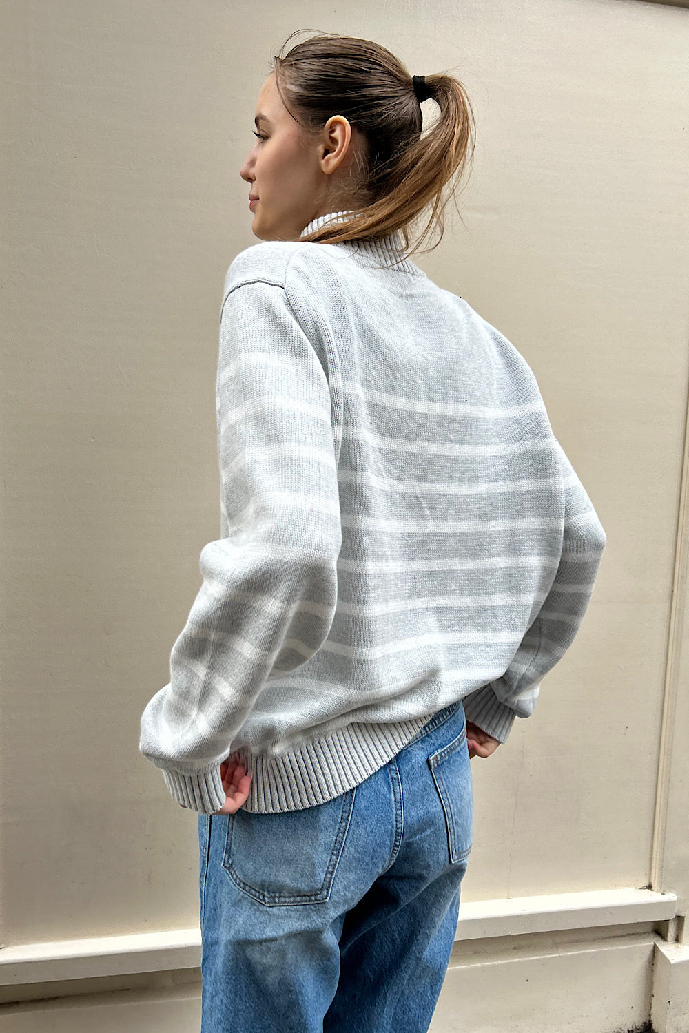 Aleah Cotton Stripe Sweater