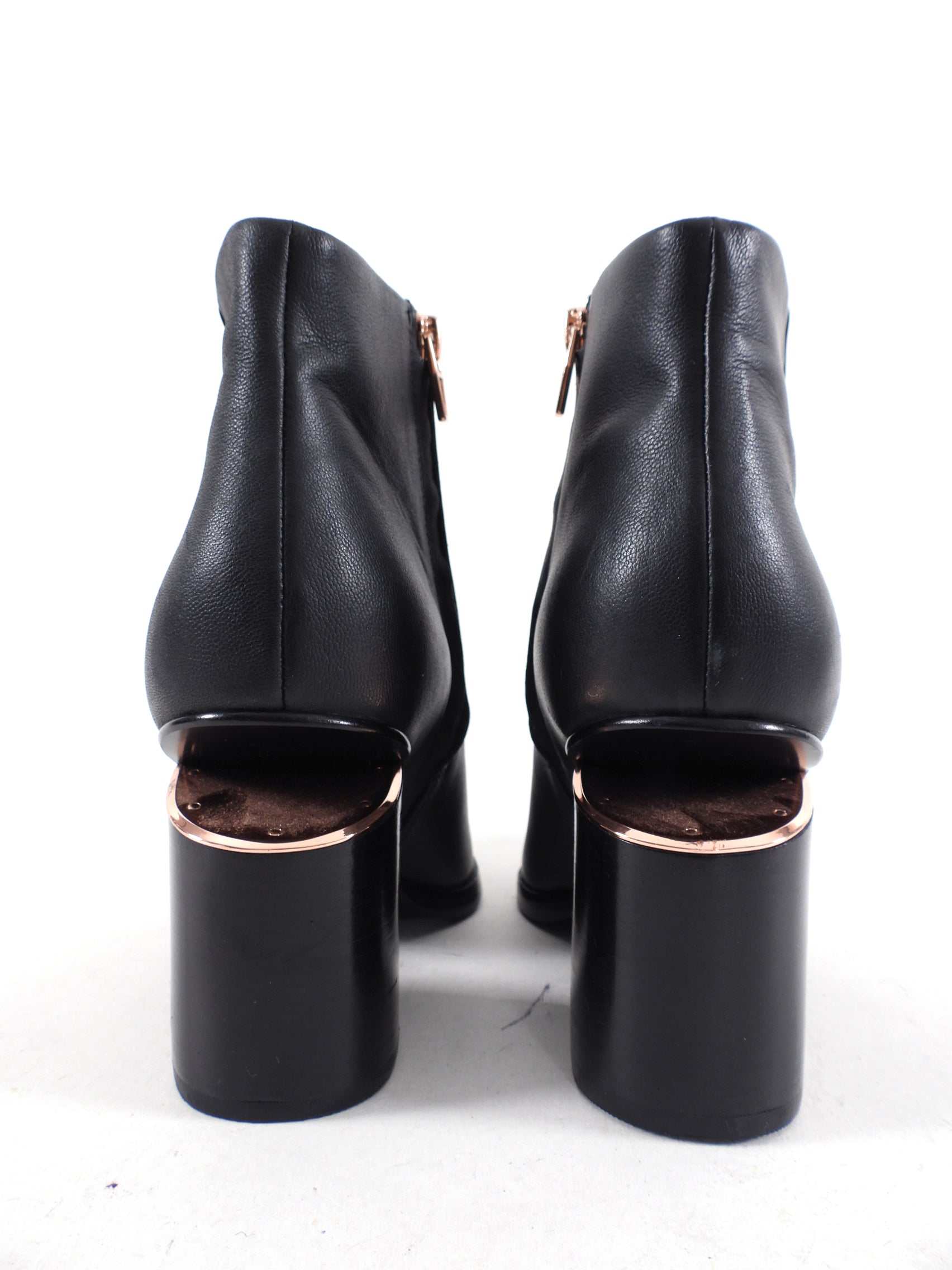 Alexander Wang Black Leather Ankle Boots - 7.5