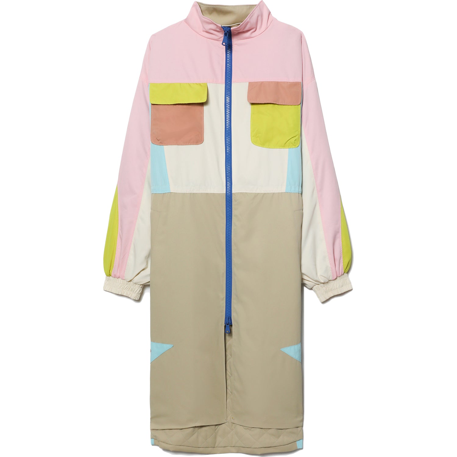 BAPY COLOR BLOCK ANORAK COAT LADIES