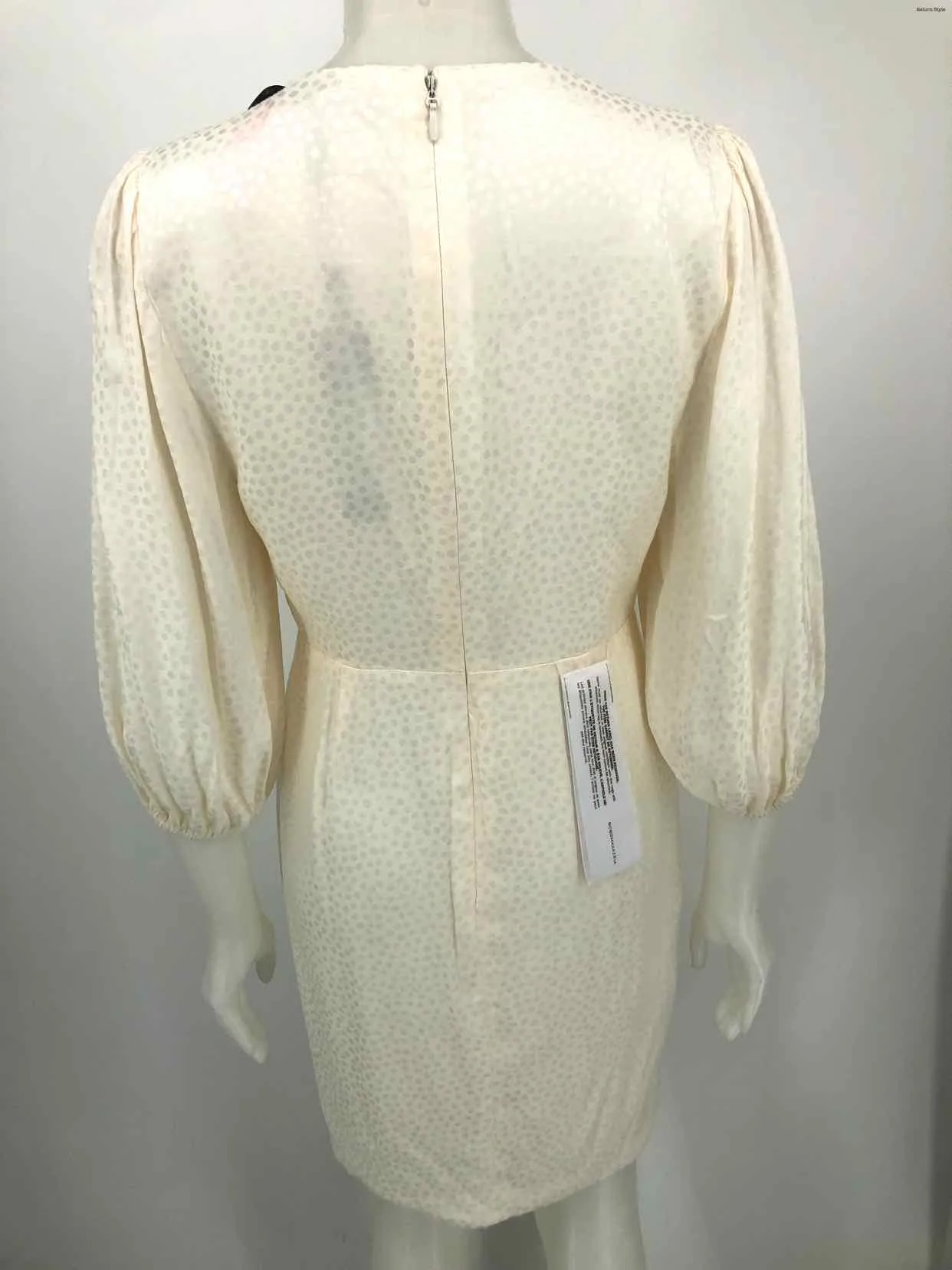 BCBG Beige Dot Print Mini Size 8  (M) Dress