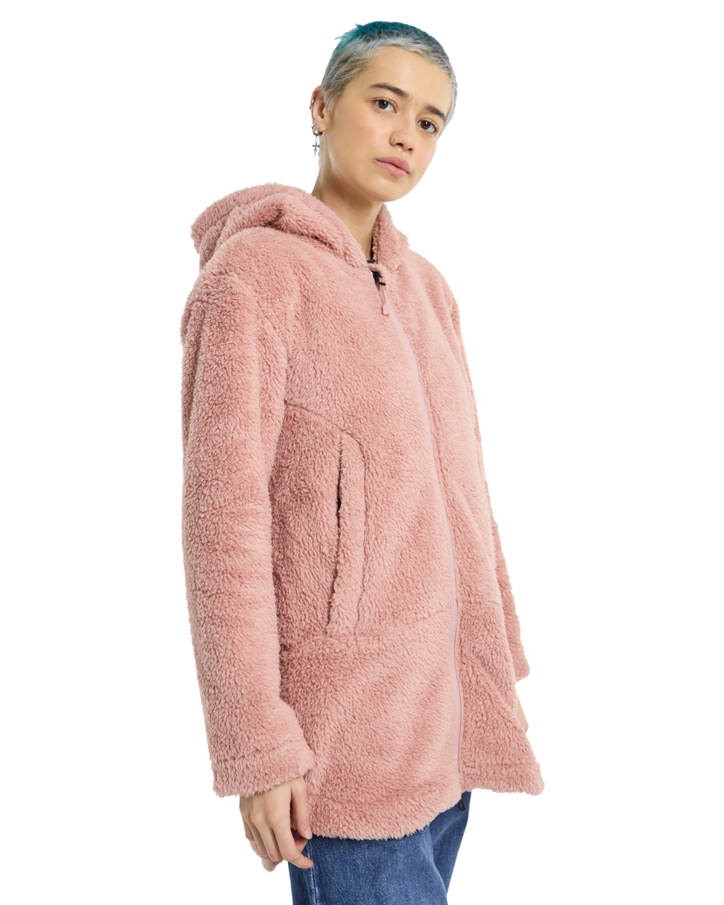 Burton Women's Minxy Hi-Loft Fleece Full-Zip - Powder Blush