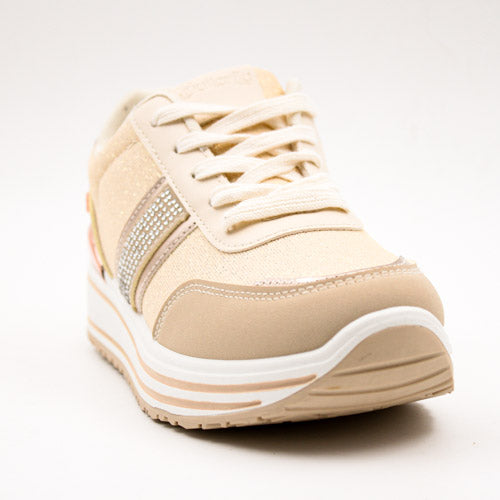 Butterfly Feet Ladies Apexx 1 Shoes Beige