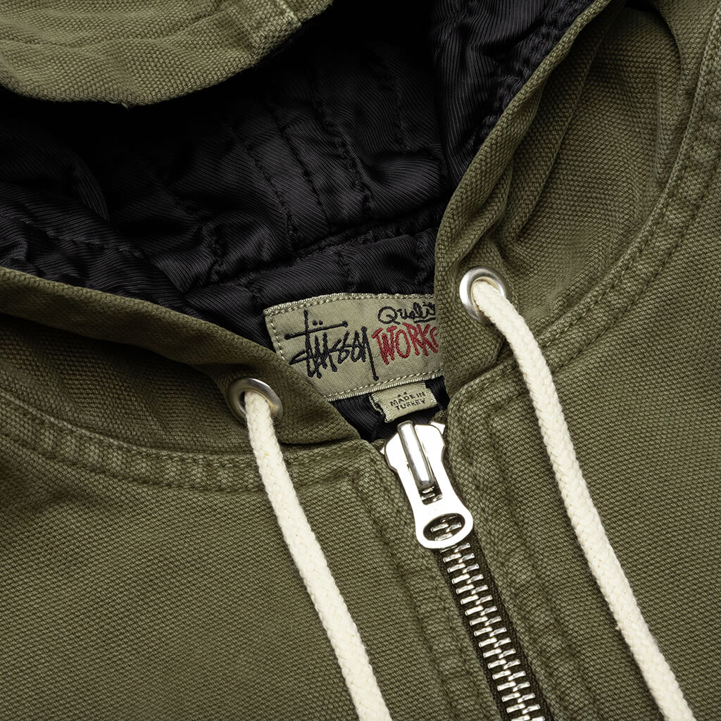 Canvas Insulated Work Jacket - Olive Drab