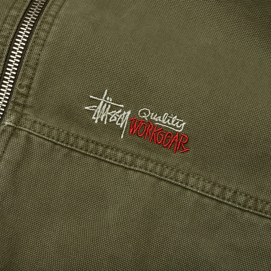 Canvas Insulated Work Jacket - Olive Drab