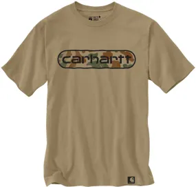 Carhartt Camo Logo Tee Dark Khaki