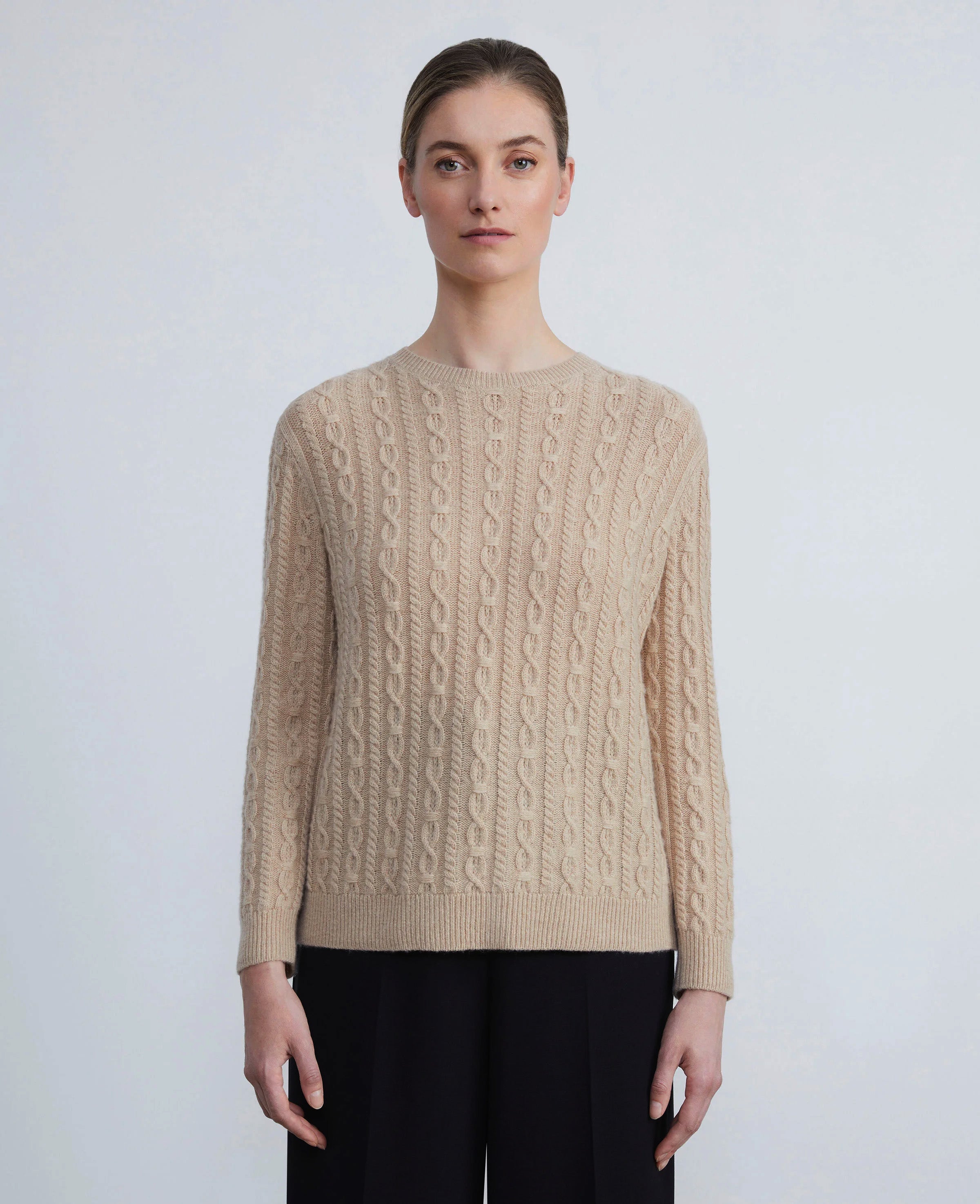 CASHMERE CABLE SWEATER