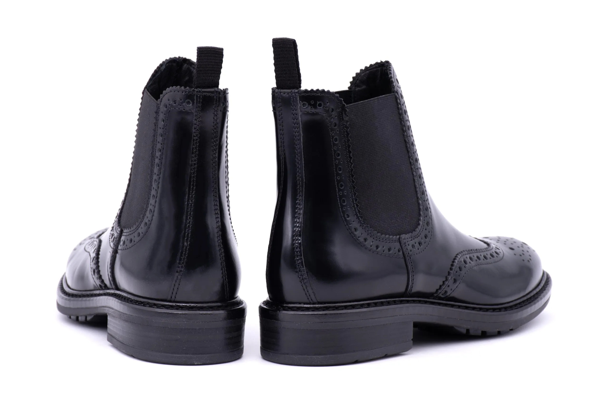 Chelsea Boot con foratura in Pelle Spazzolata