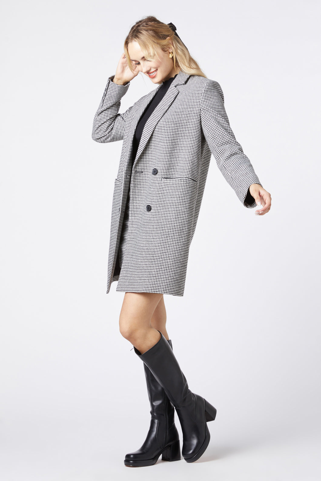 Clarissa Houndstooth Coat