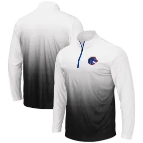 Colosseum Boise State Broncos Gray Magic Team Logo Quarter-Zip Jacket