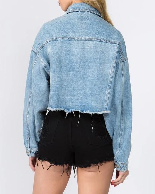 Crop Some Attitude Denim Jacket