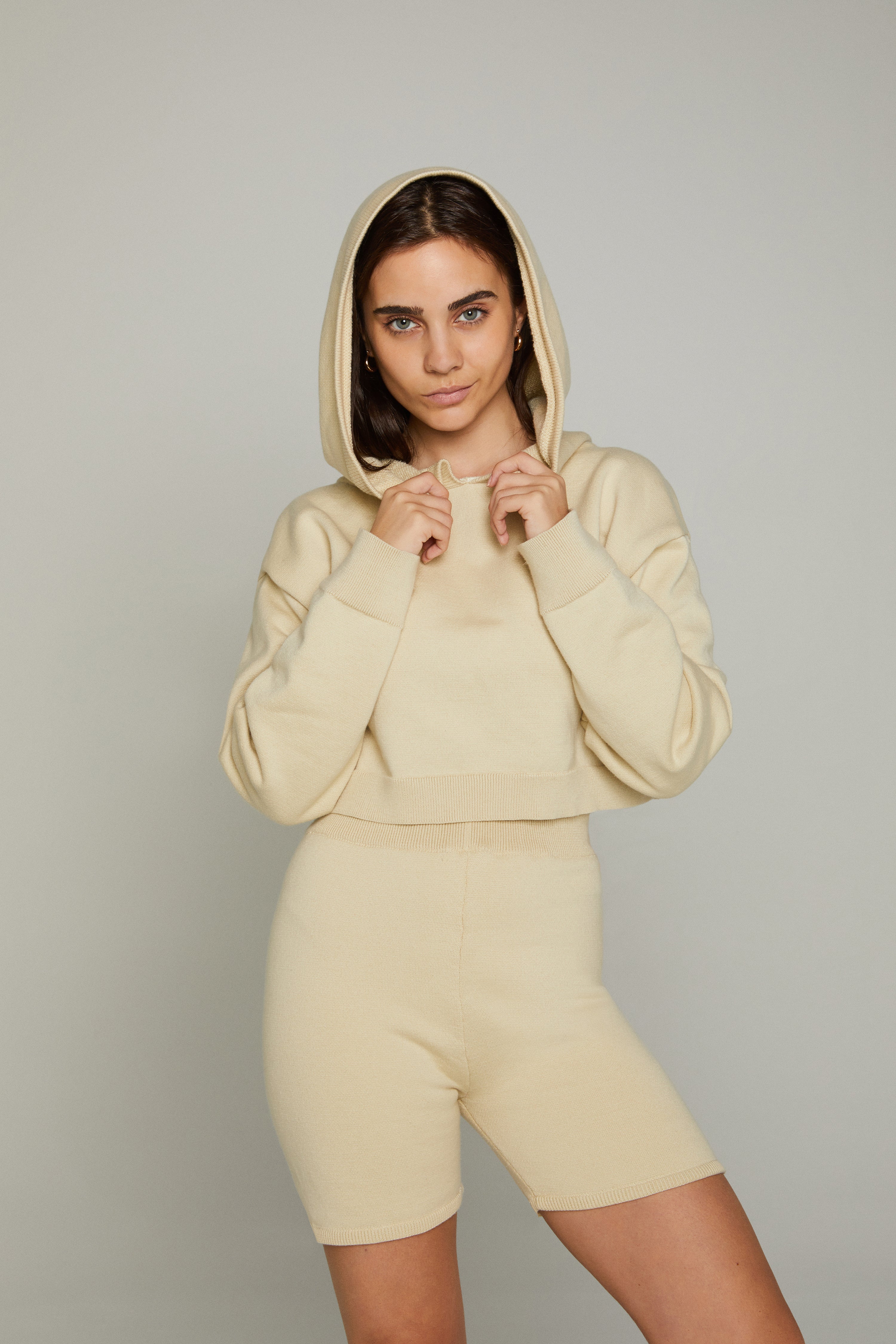 Cropped Hooded Sweater