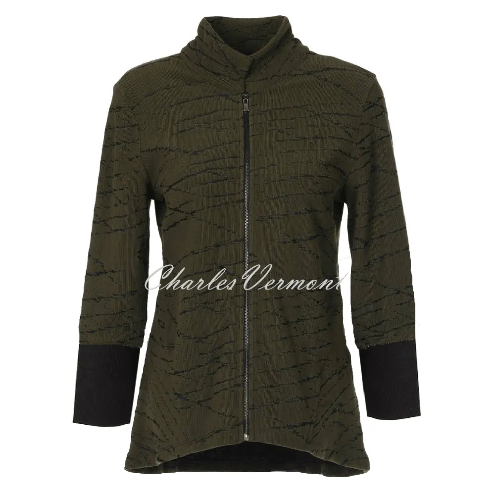 EverSassy Knit Zip Jacket - Style 12250 (Olive)