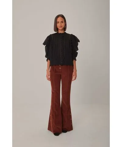 FarmRio Brown Flare Pants