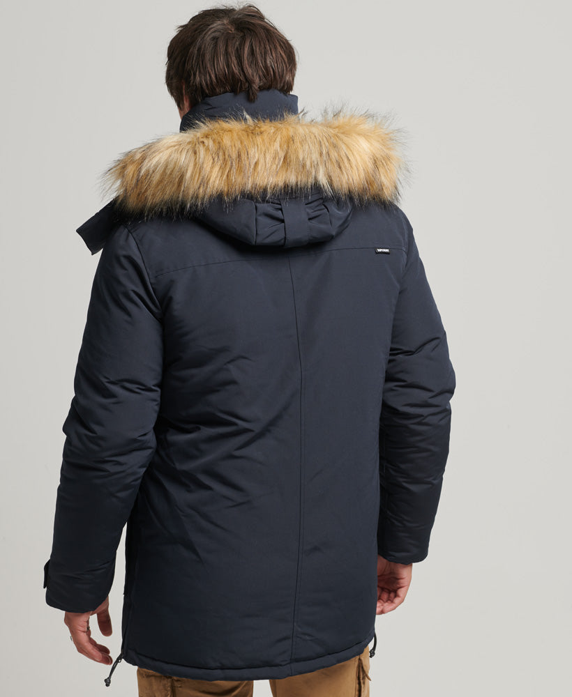 Faux Fur Hooded Everest Parka Jacket | Eclipse Navy