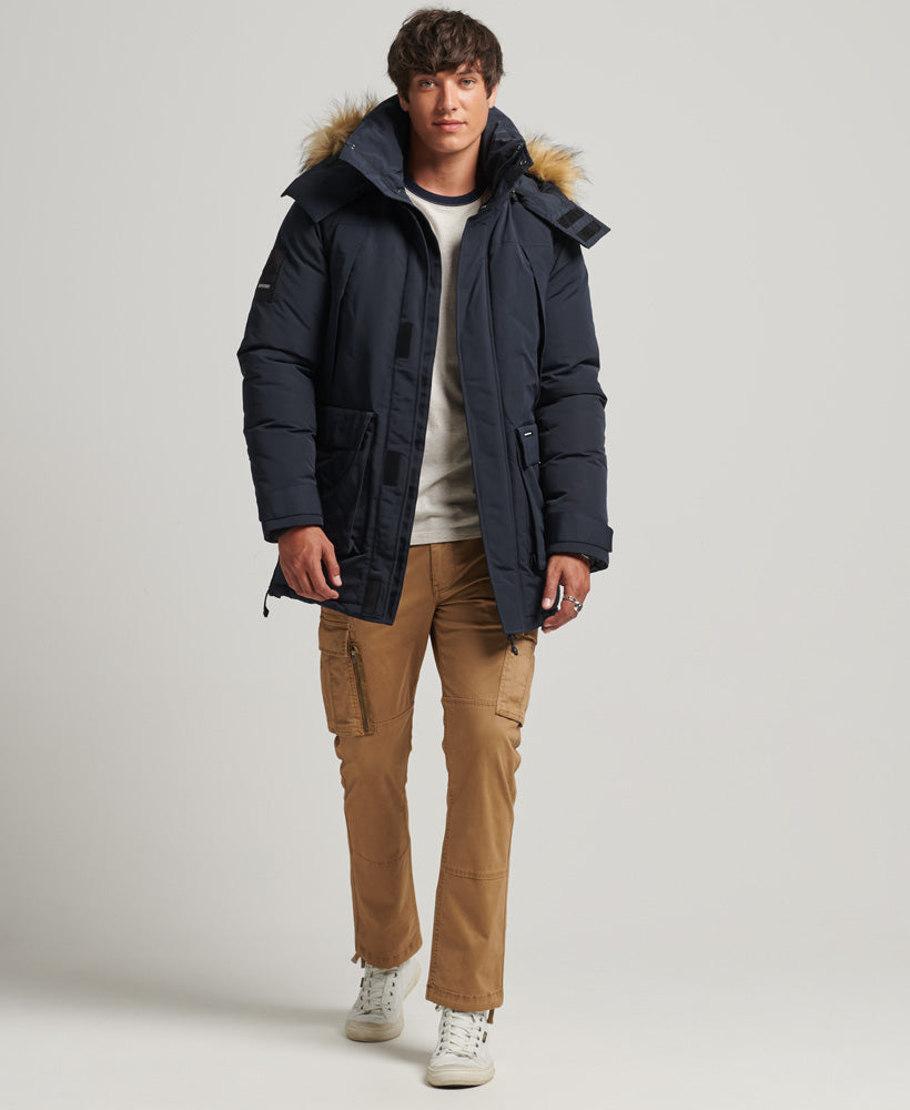 Faux Fur Hooded Everest Parka Jacket | Eclipse Navy