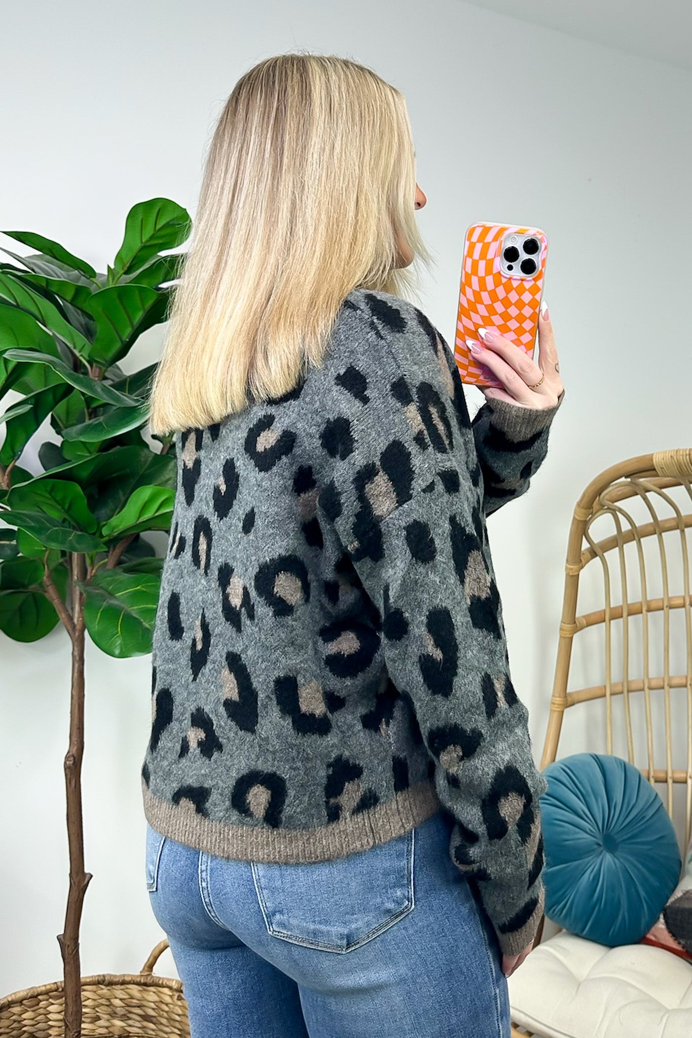 Fond Favorite Animal Print Oversized Fit Sweater - FINAL SALE