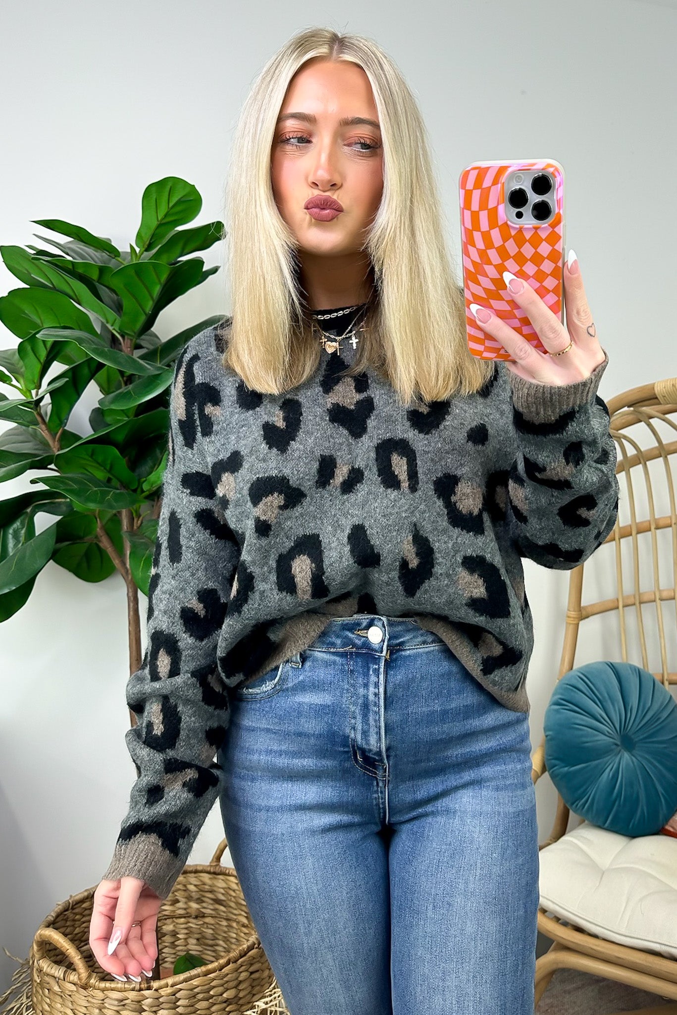 Fond Favorite Animal Print Oversized Fit Sweater - FINAL SALE