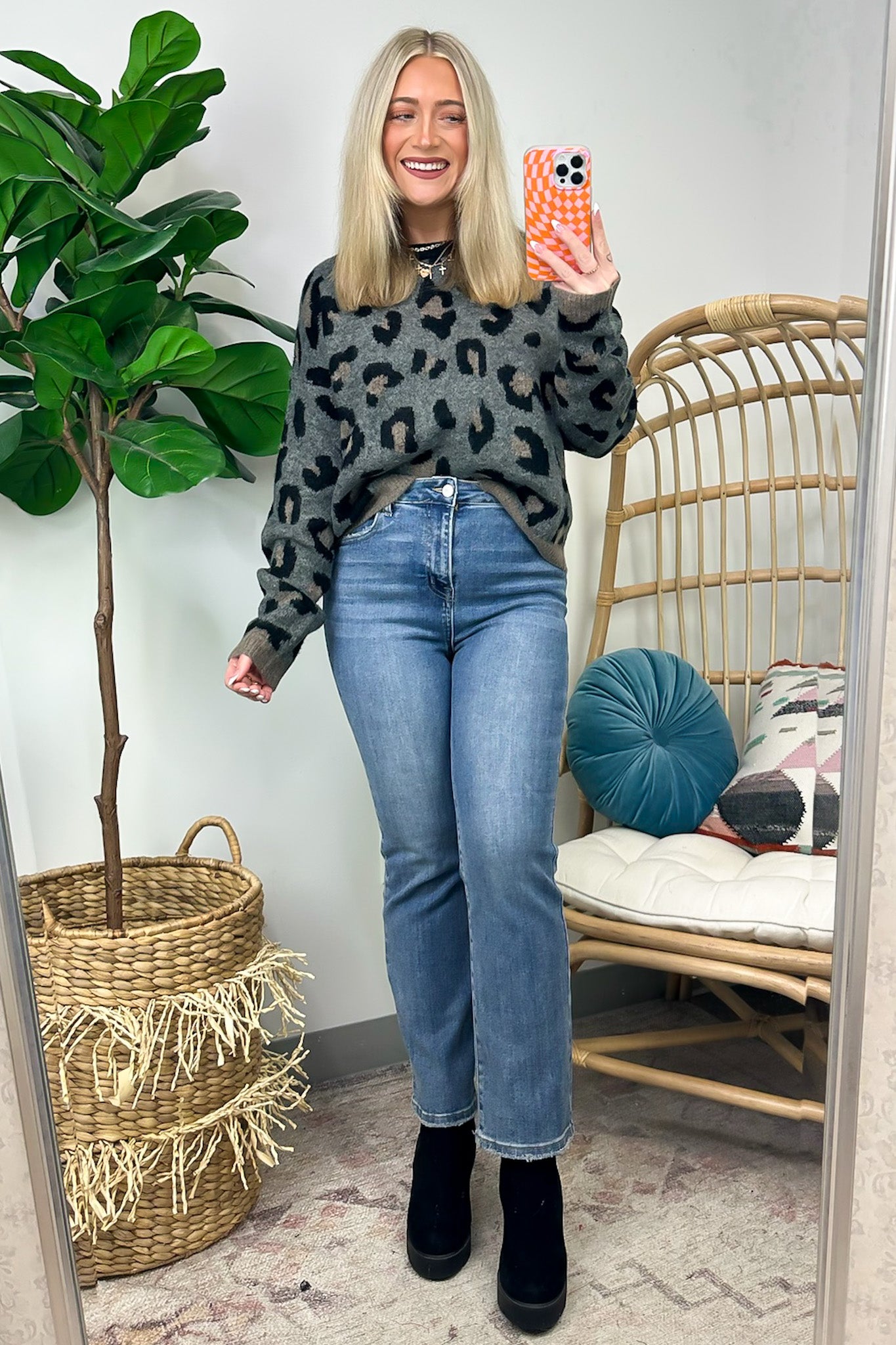 Fond Favorite Animal Print Oversized Fit Sweater - FINAL SALE