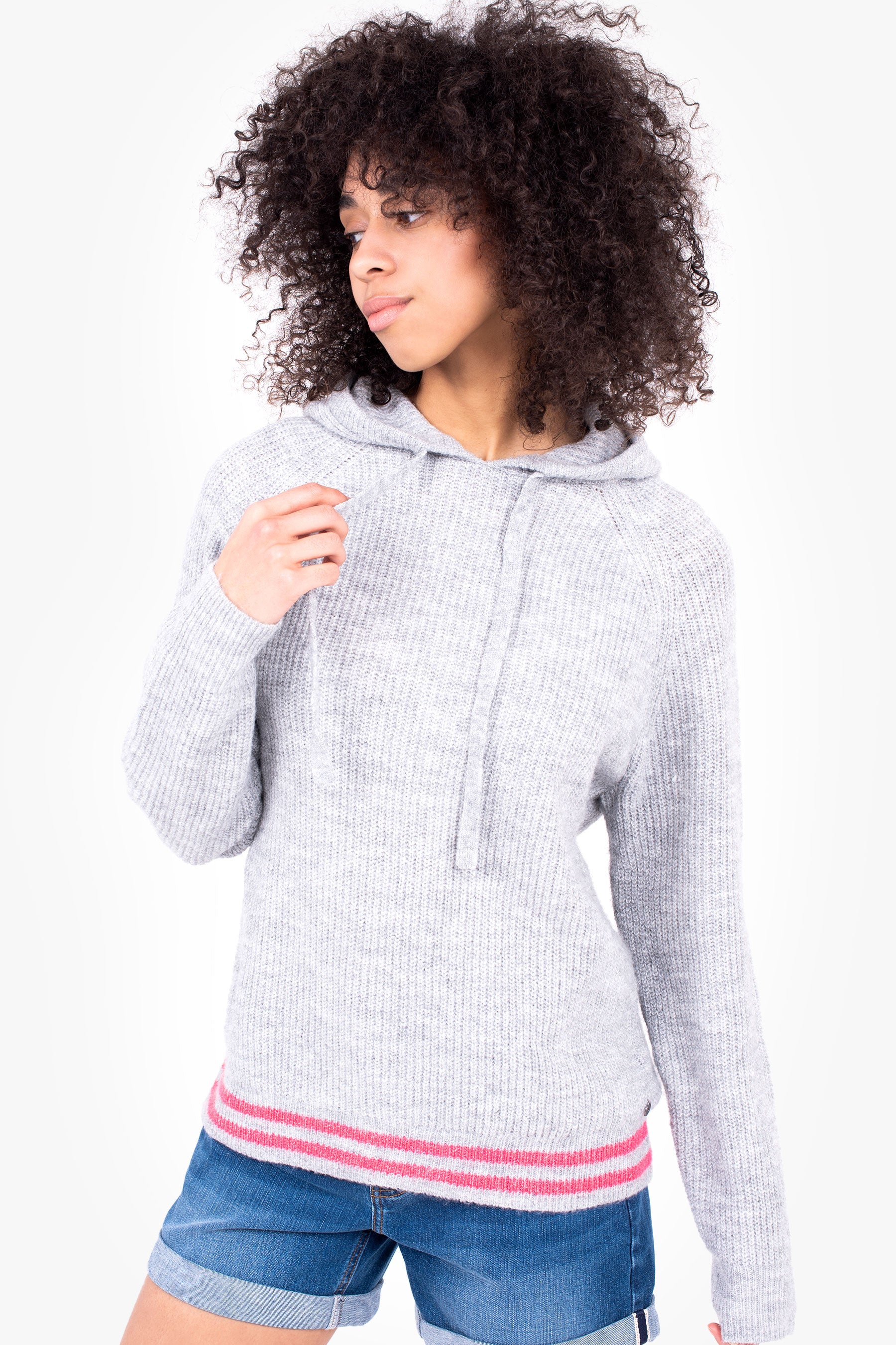 Heather Knitted Hoodie