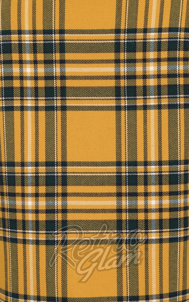 Hell Bunny Wither Jacket in Yellow Plaid - S left only