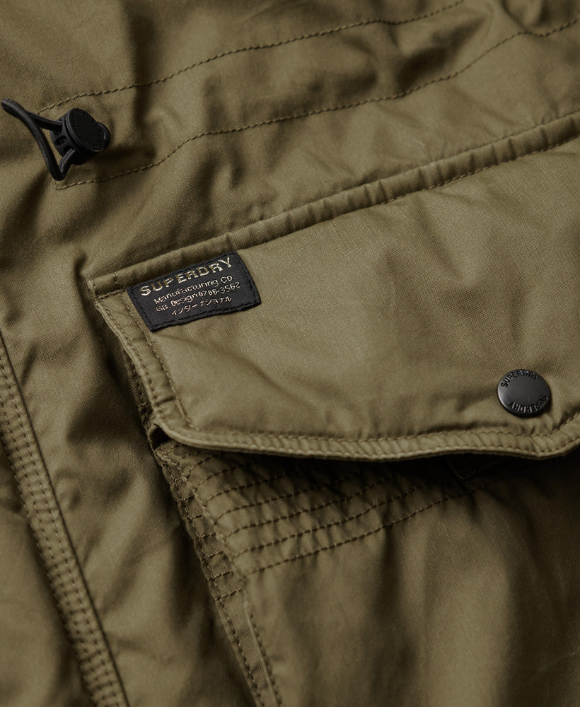 Hooded Cotton Lined Deck Jacket | Khaki