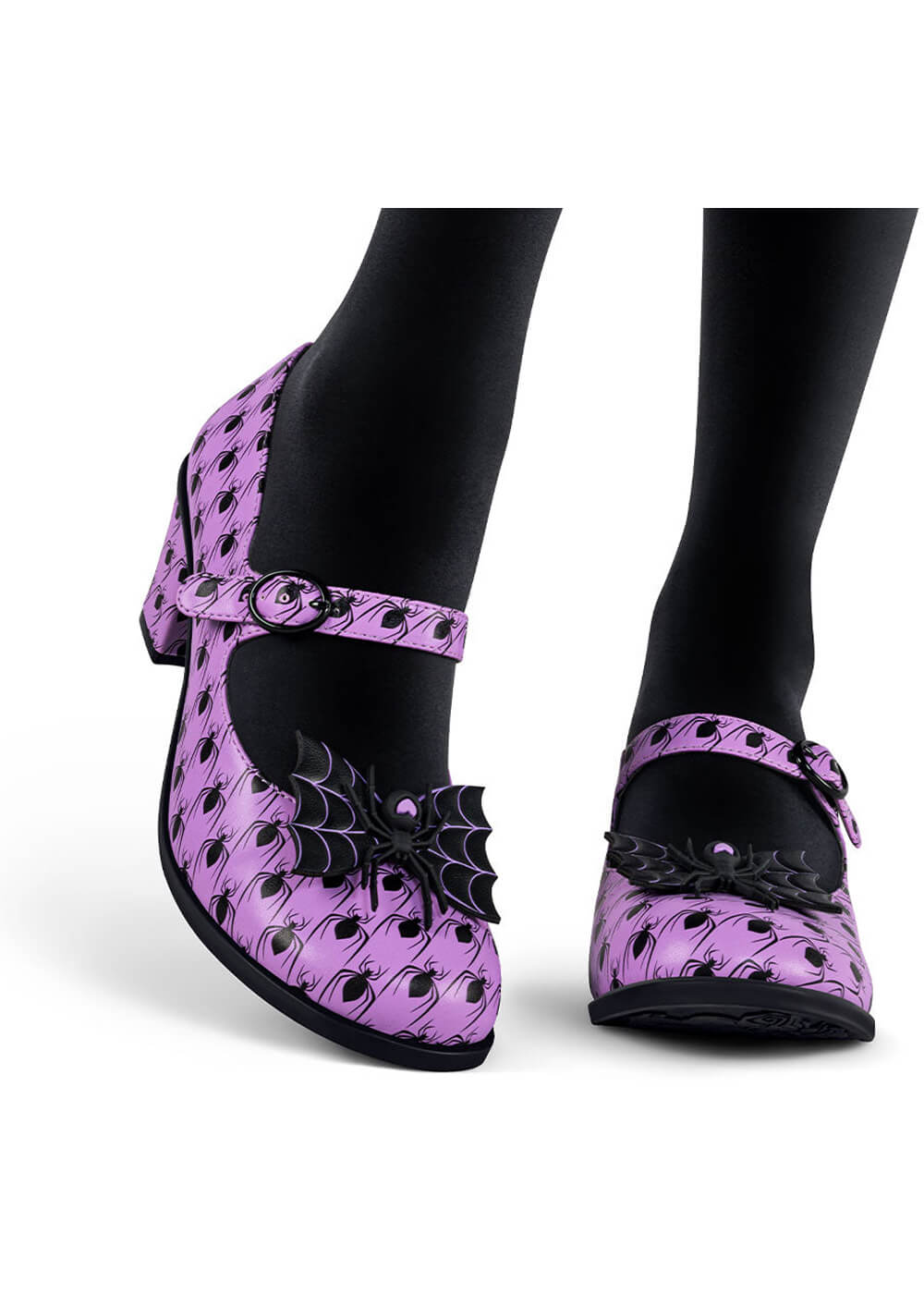 Hot Chocolate Design Spider Tooth Pumps Purple