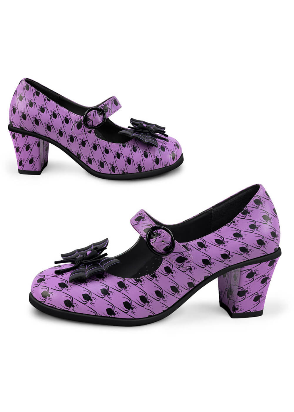 Hot Chocolate Design Spider Tooth Pumps Purple