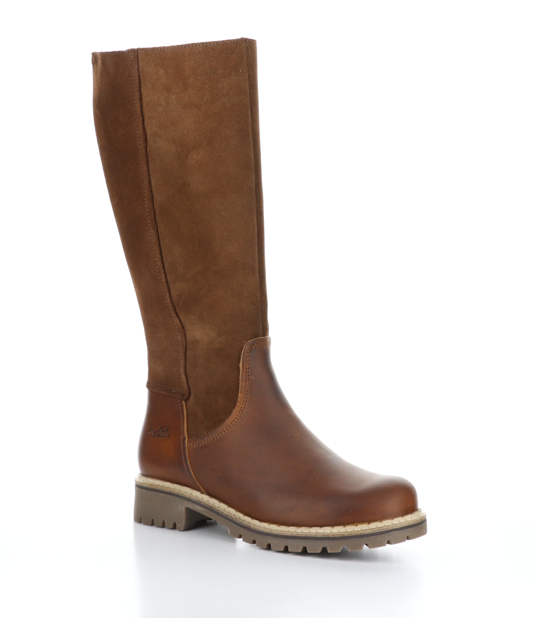 HUDSON COGNAC/REDWOOD Round Toe Boots