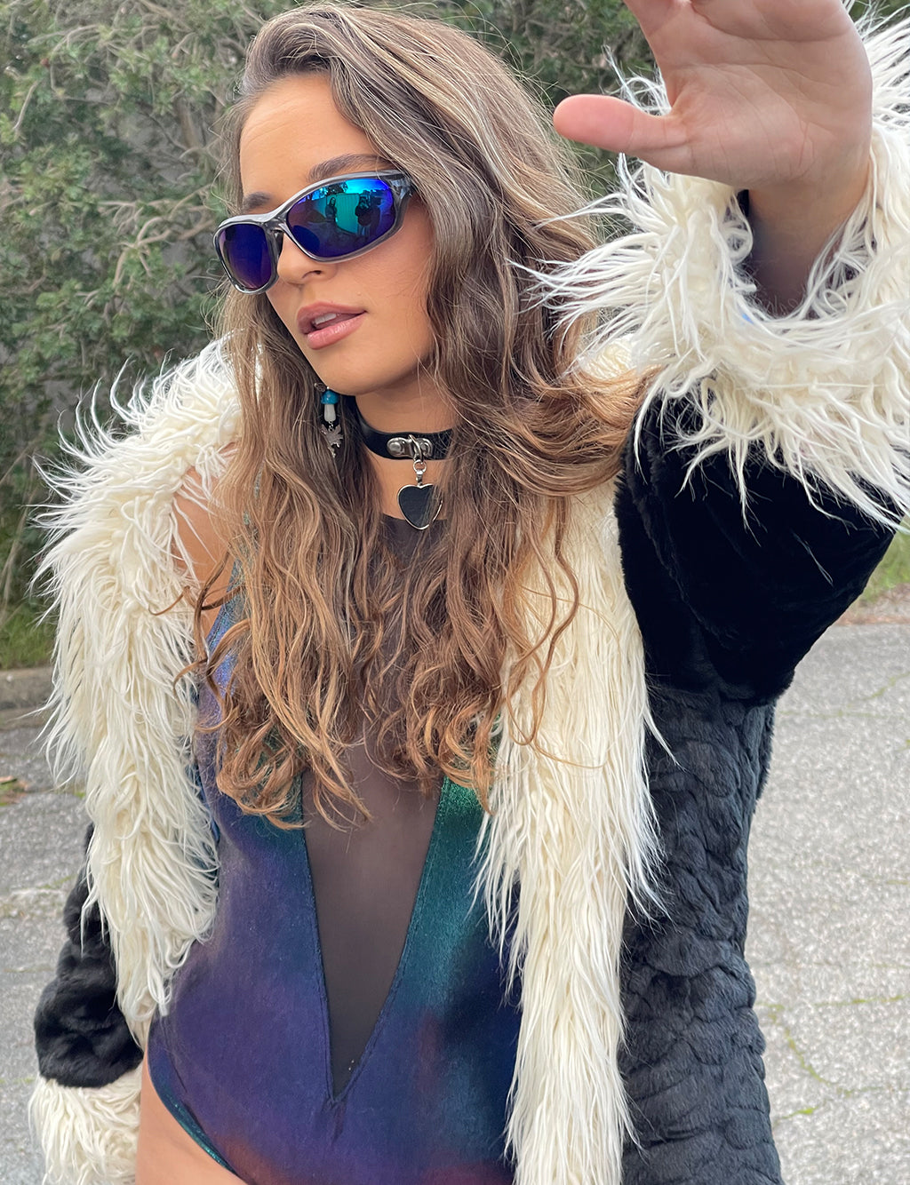 IN THE DARK FAUX FUR DOOF JACKET  READY TO SHIP 