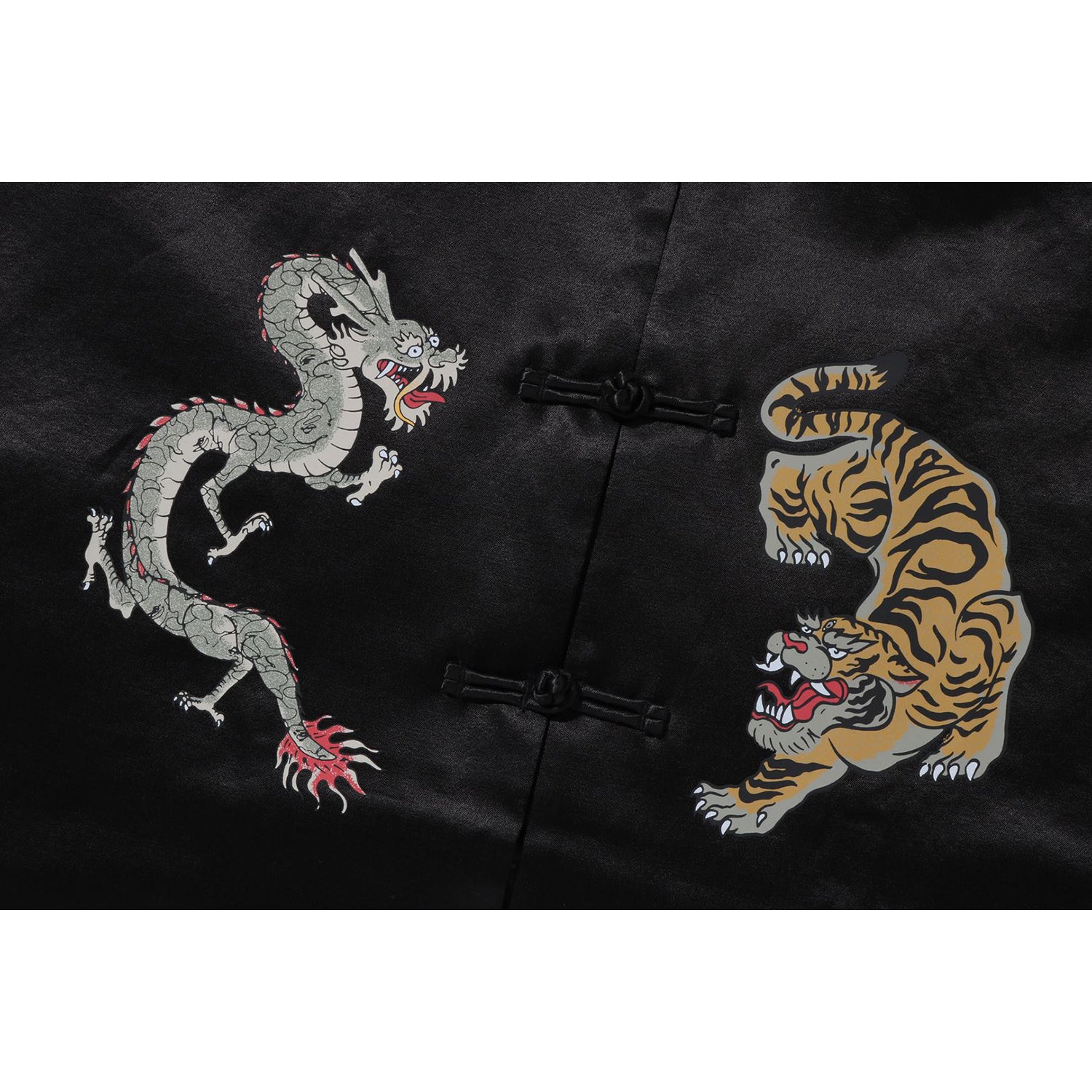 JAPANESE MOTIF LOOSE FIT CHINA JACKET MENS