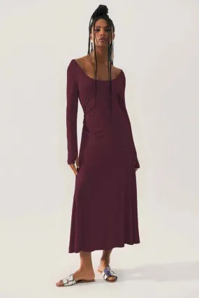 Jersey Long Sleeve Dress - Cacao