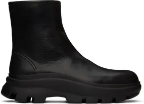 Jil Sander Black Zip Boots