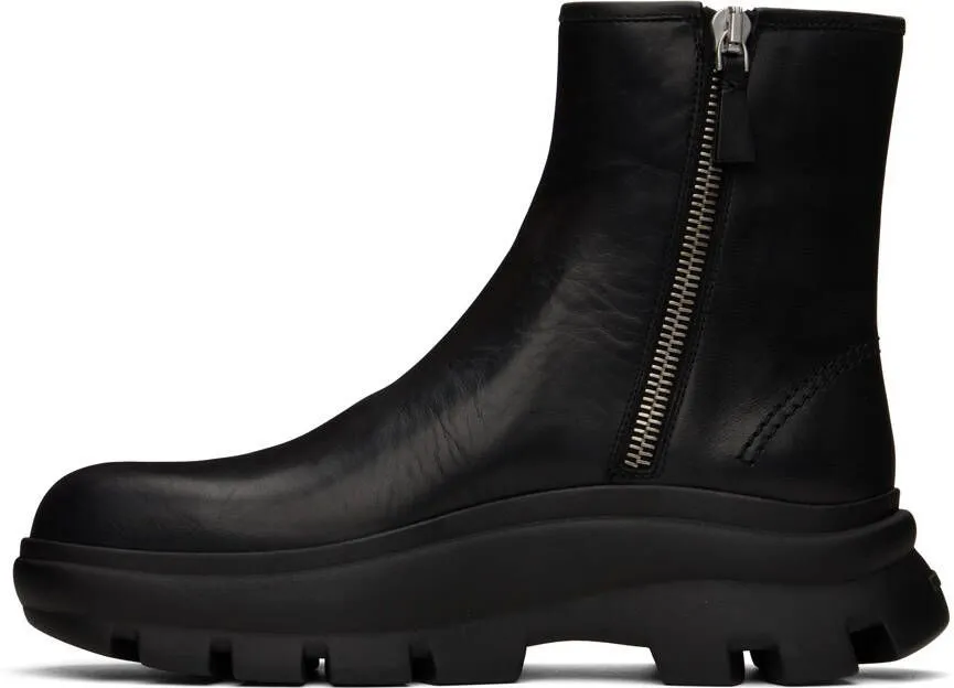 Jil Sander Black Zip Boots