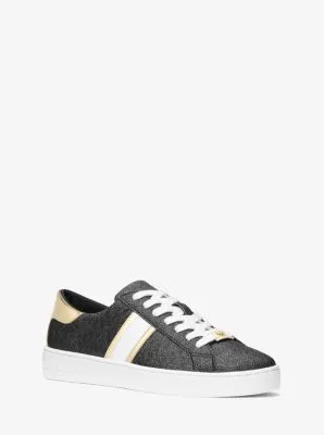 Keaton Metallic Striped Signature Logo Sneaker