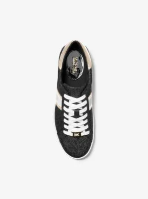 Keaton Metallic Striped Signature Logo Sneaker