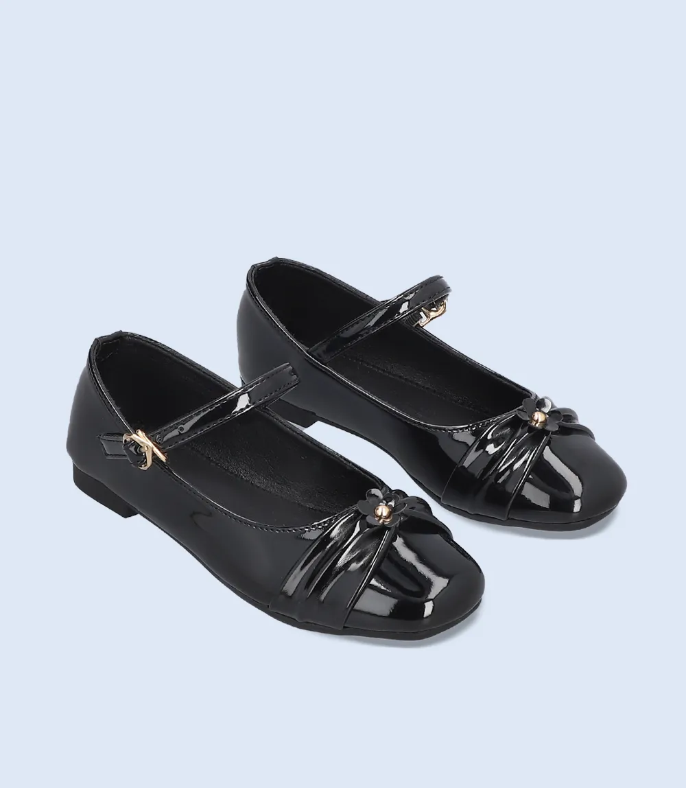 KG0046-BLACK-Girls Casual School Shoes