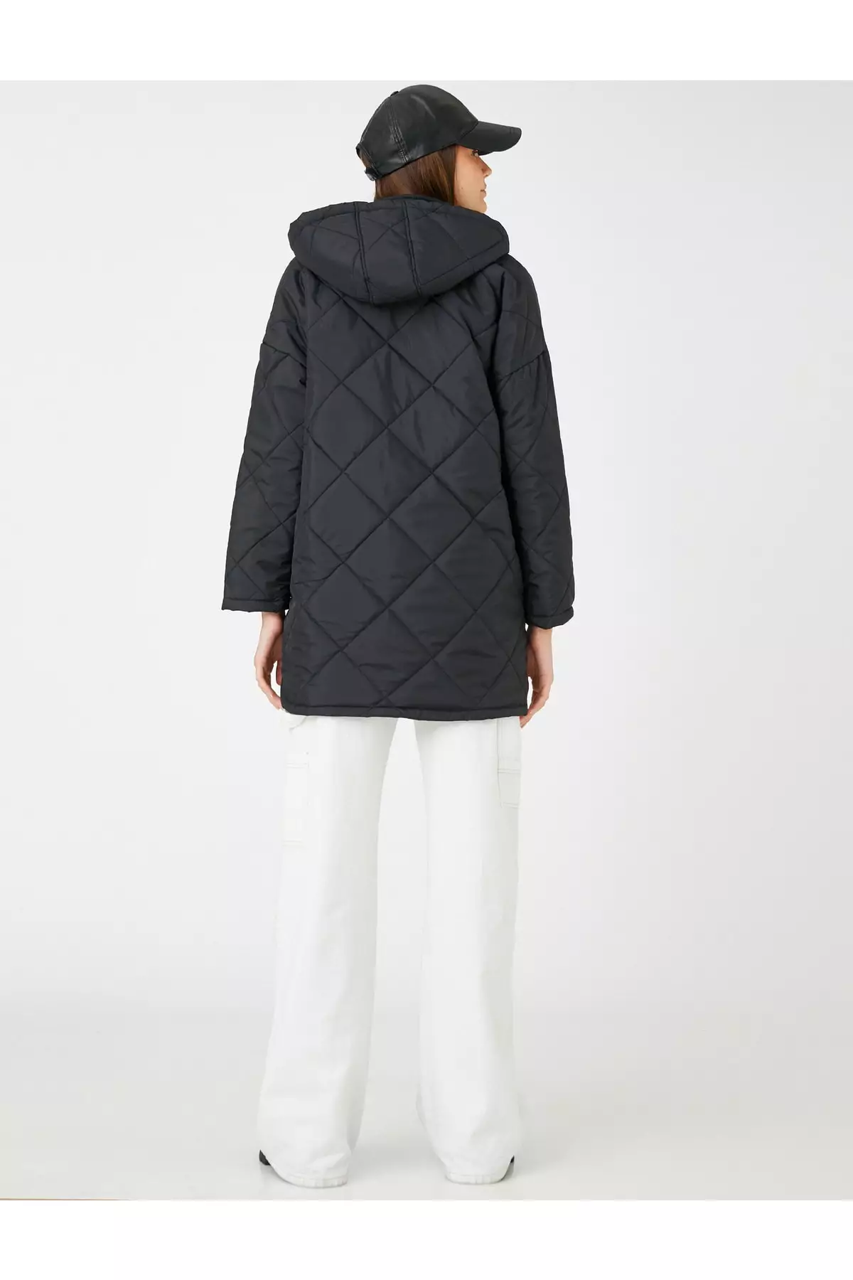 KOTON Quilted Hooded Zip Jacket