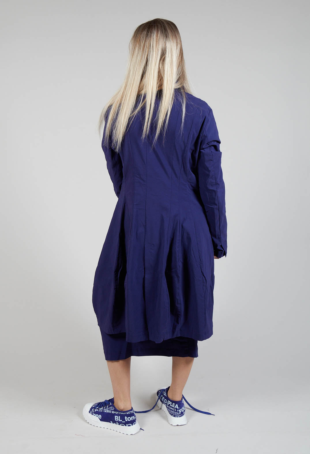 Lightweight Coat with Tulip Hem in Azur