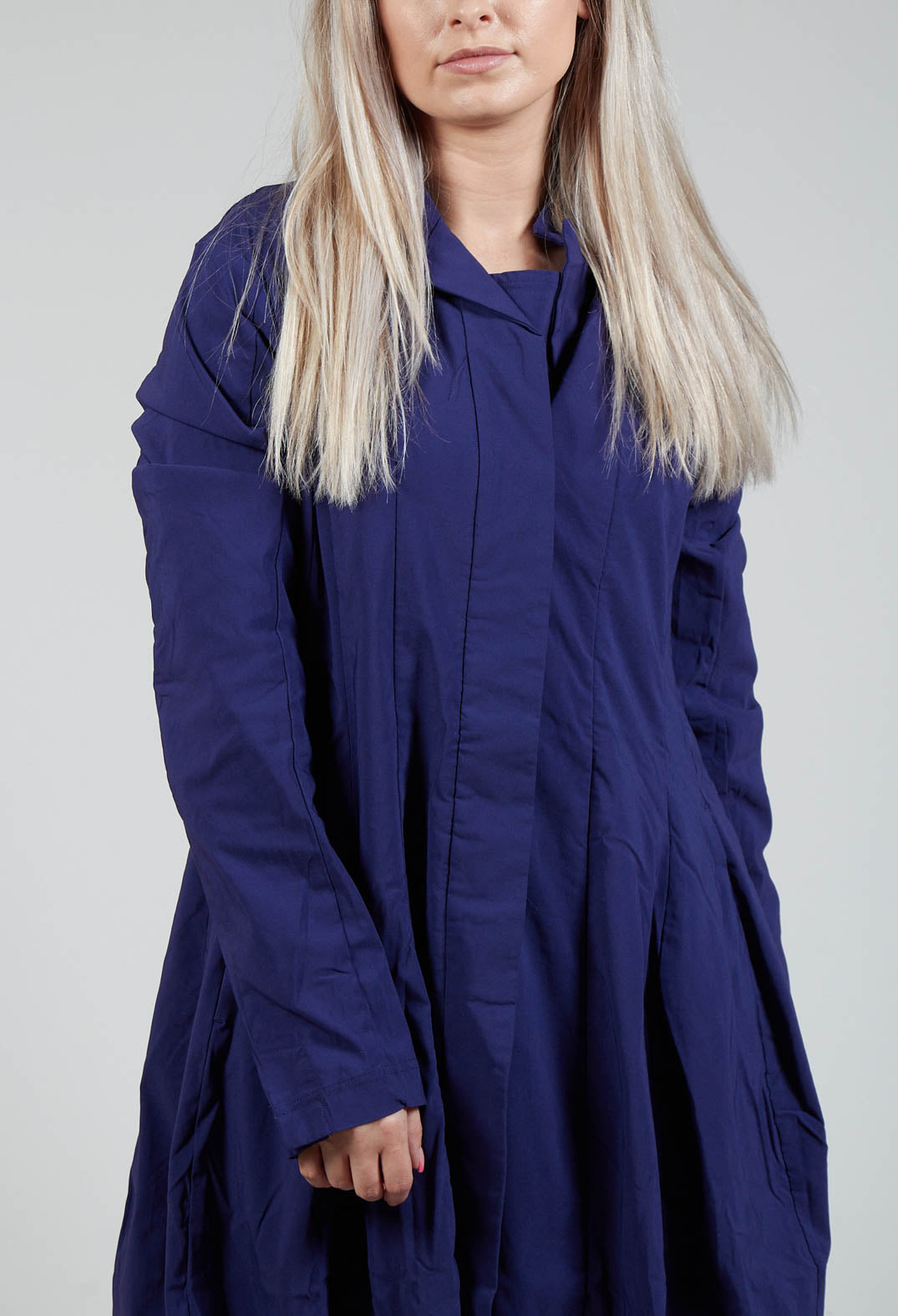 Lightweight Coat with Tulip Hem in Azur