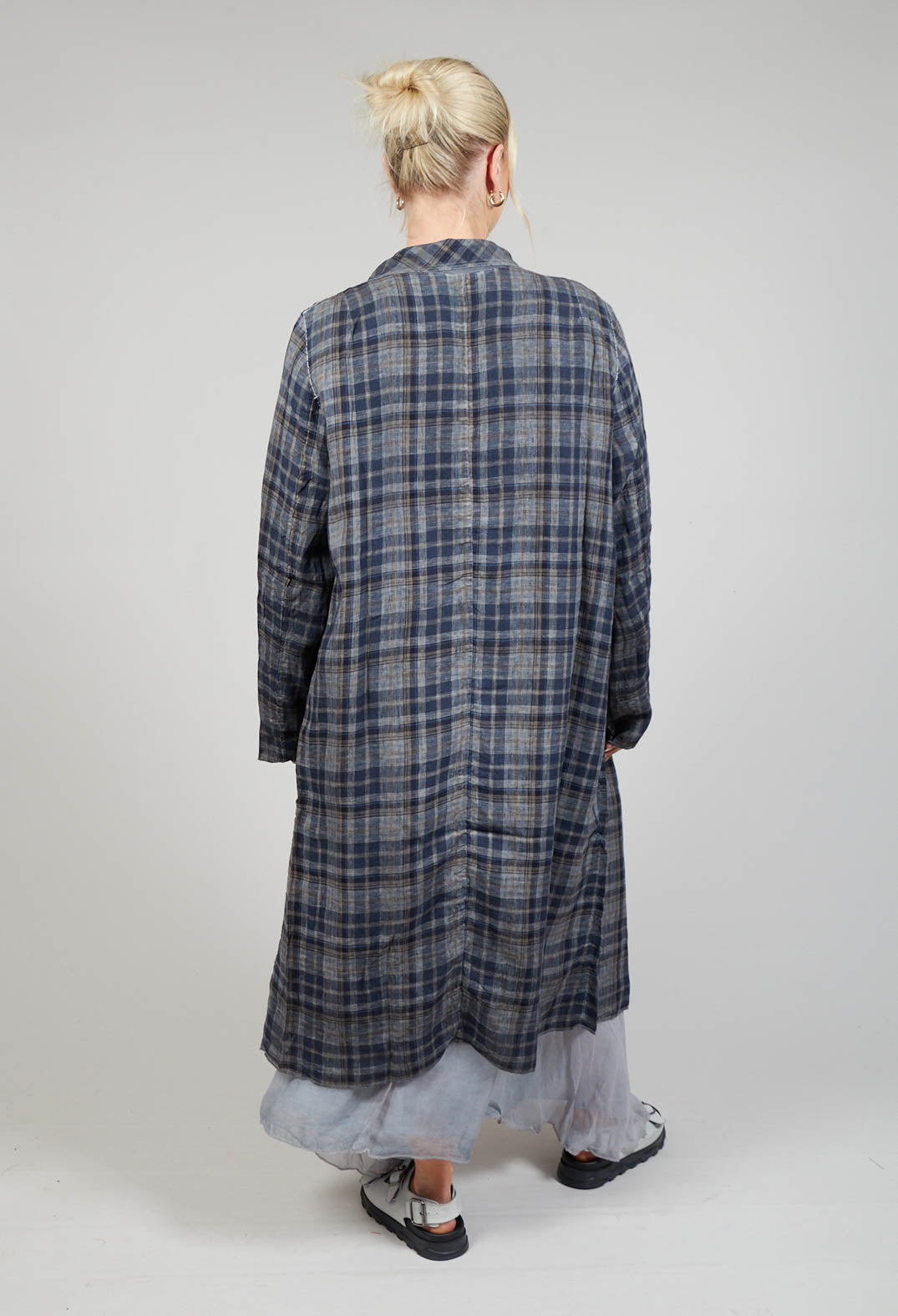 Long Length Coat in Original Grey Tartan