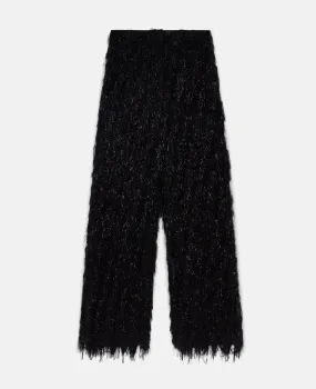 Low-Rise Glitter Tassel Pants