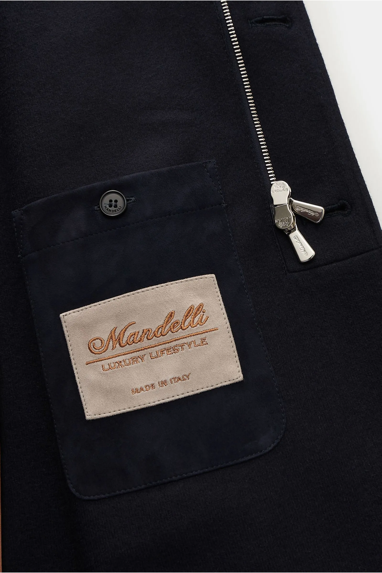 MANDELLI cashmere jacket navy