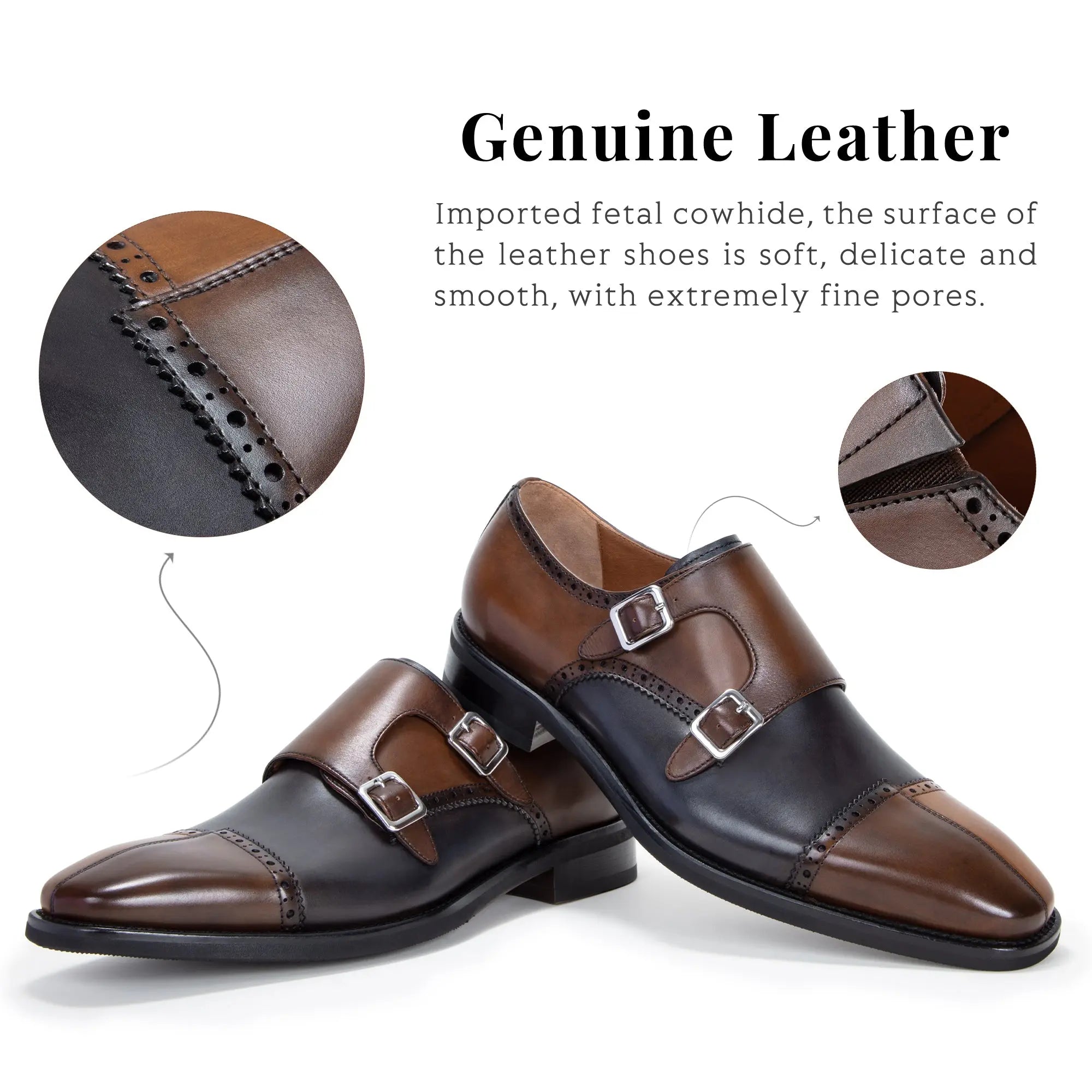 Man's Stylish Monks Monkstraps Shoes MK593162A