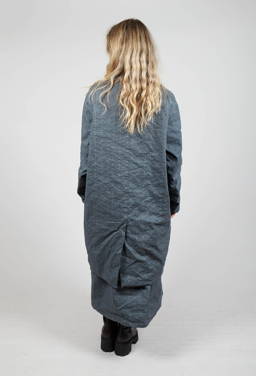 Marta Coat in Zinc Stripe