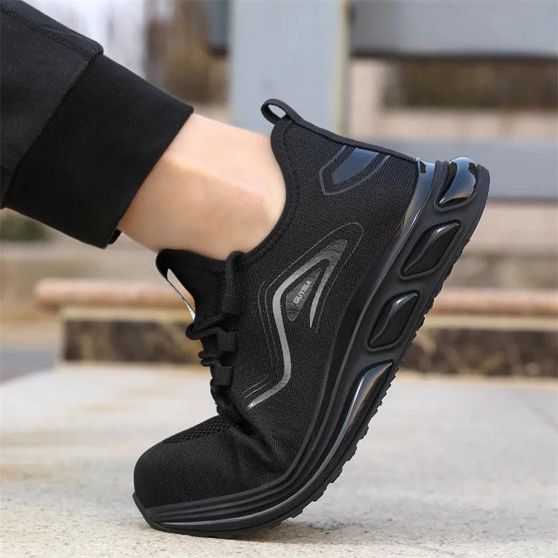 Men's Black Safety Work Sneakers - CS439650 Casual Shoes